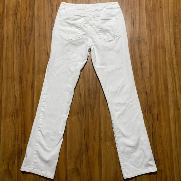 Nine West Vintage America Jeans Mid Rise Straight Leg Pants White Twill Size 4 - Picture 2 of 10